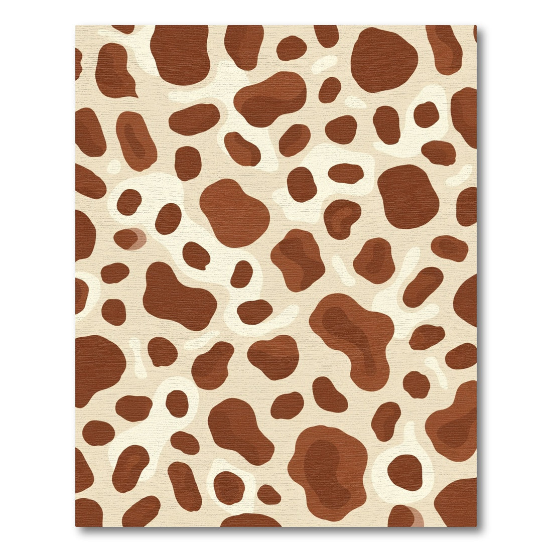 Brown White Amoeba Organic Shapes Rug