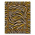 Bold Black Yellow Tiger Stripes Rug