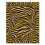 Bold Black Yellow Tiger Stripes Rug