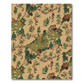 Earthy Green Camouflage Woodland Scene Rug
