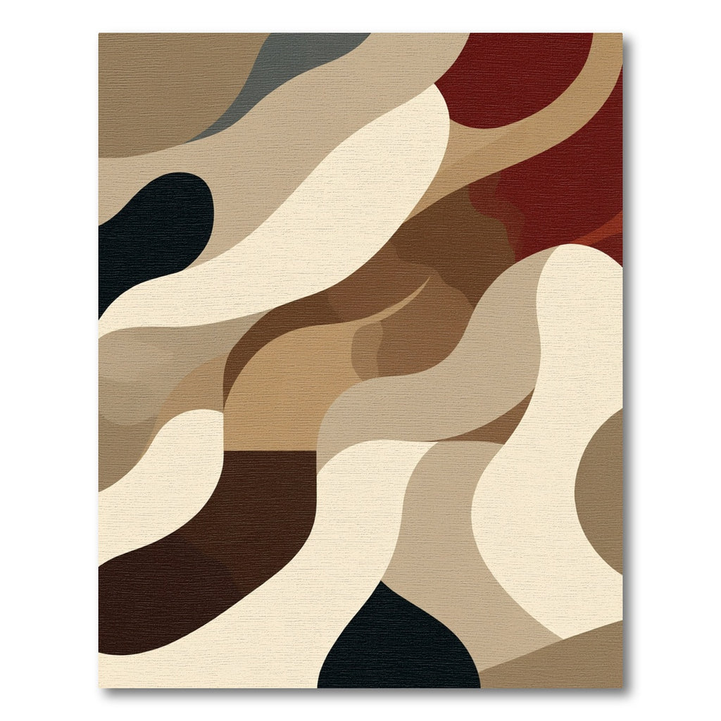 Earthy Organic Flow Abstract Rug