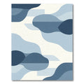 Deep Blue Abstract Organic Flow Rug
