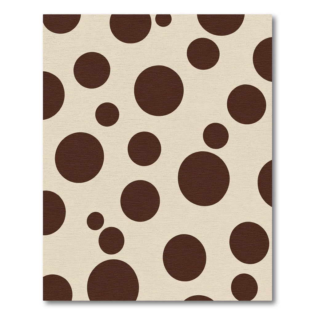 Cream and Brown Polka Dot Rug
