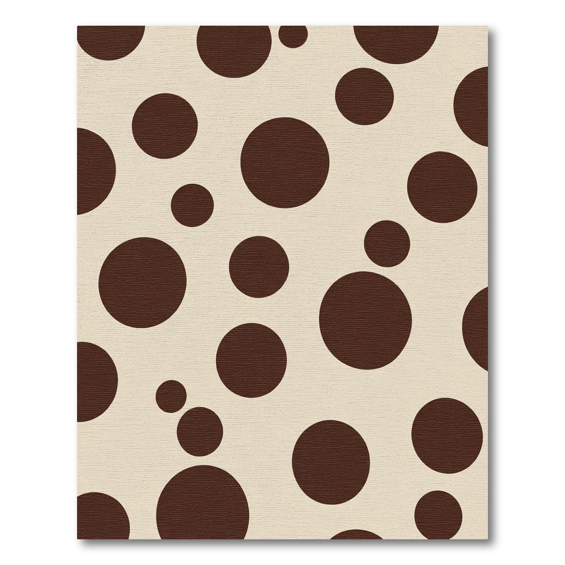 Cream and Brown Polka Dot Rug