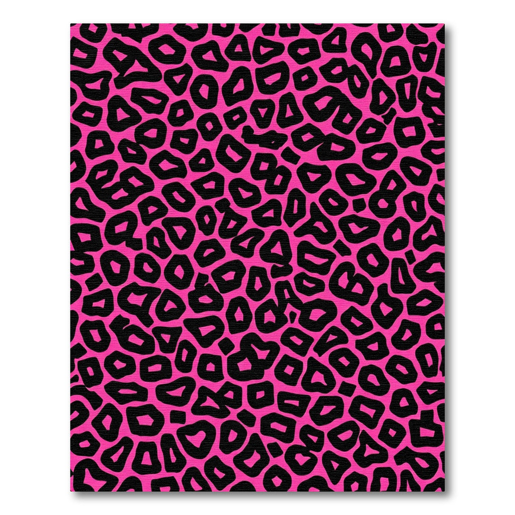 Hot Pink Black Animal Spots Rug