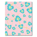 Pink Aqua Floral Garden Vine Rug