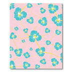 Pink Aqua Floral Garden Vine Rug