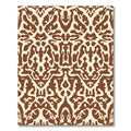 Brown Ivory Symmetrical Abstract Form Rug