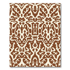 Brown Ivory Symmetrical Abstract Form Rug