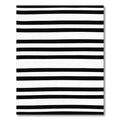 Bold Monochrome Linear Accent Rug