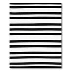Bold Monochrome Linear Accent Rug