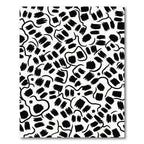 Black Brushstroke Swirl Abstract Rug