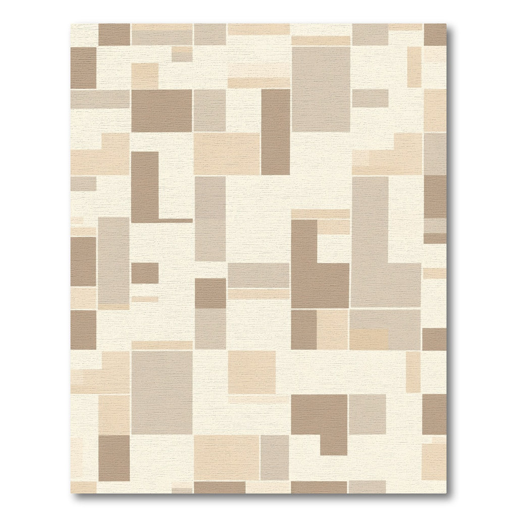 Modern Geometric Block Harmony Rug
