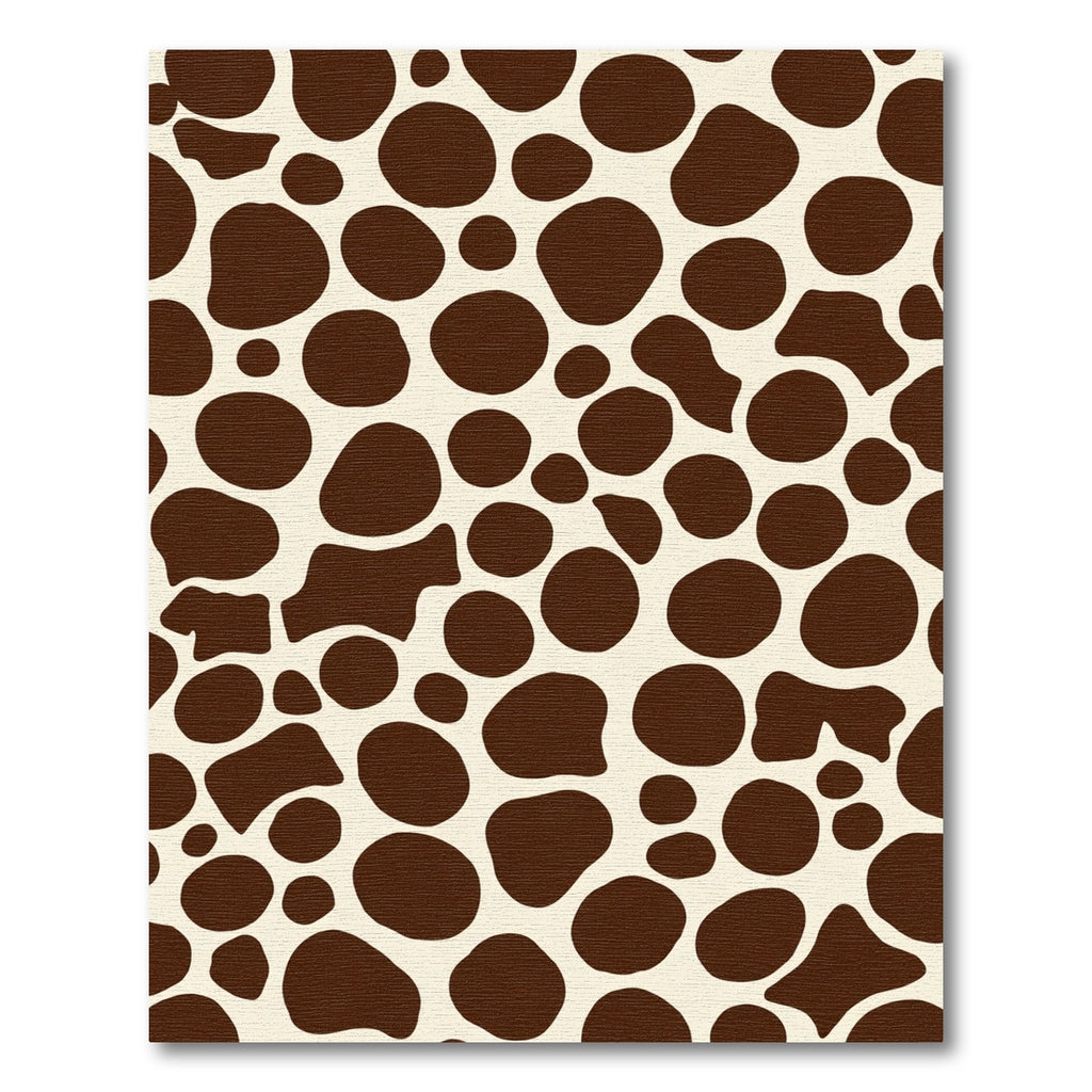 Brown White Abstract Bubbly Shapes Rug