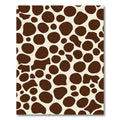 Brown White Abstract Bubbly Shapes Rug