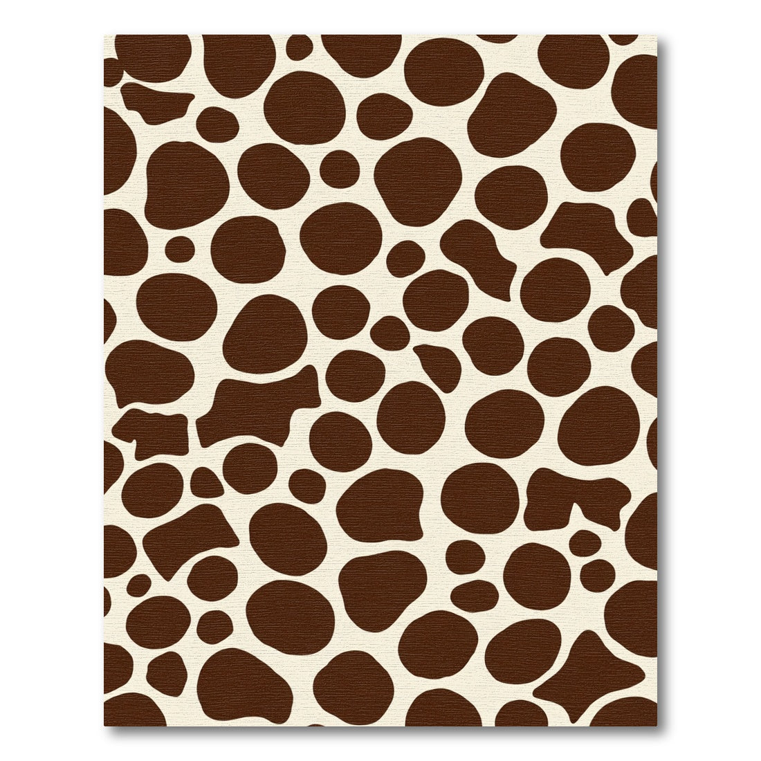 Brown White Abstract Bubbly Shapes Rug