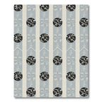 Vintage Blue Abstract Circles Rug