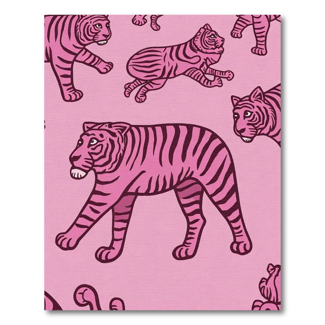 Pink Tigers All Over Rug
