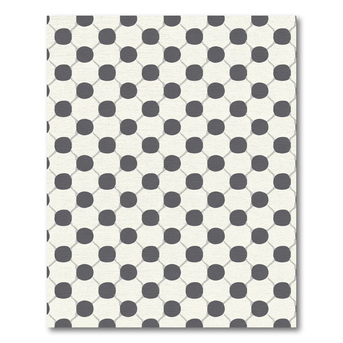 Gray White Polka Dot Grid Rug