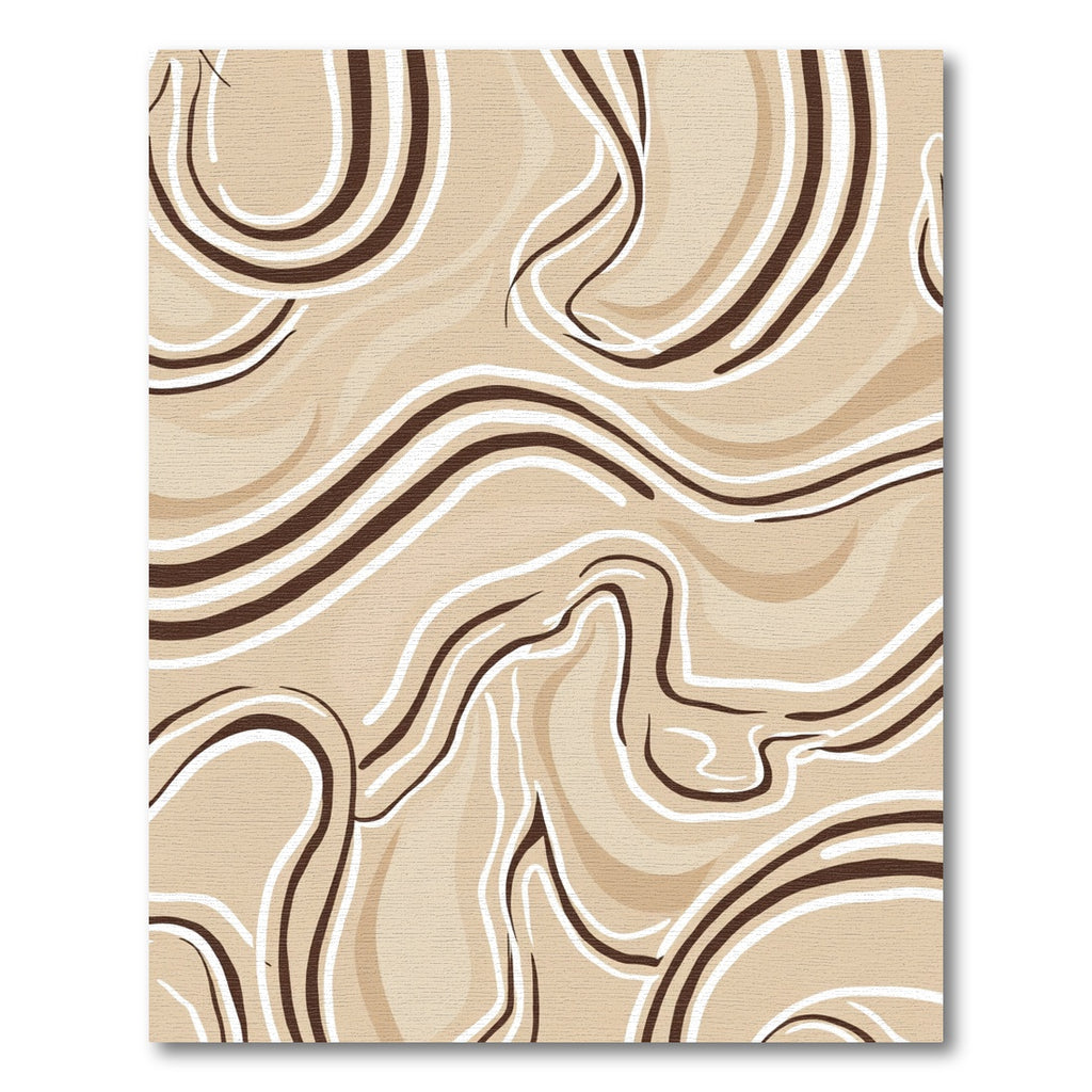 Neutral Swirl Lines Abstract Rug