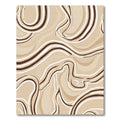 Neutral Swirl Lines Abstract Rug