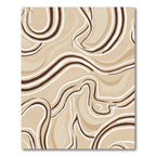 Neutral Swirl Lines Abstract Rug