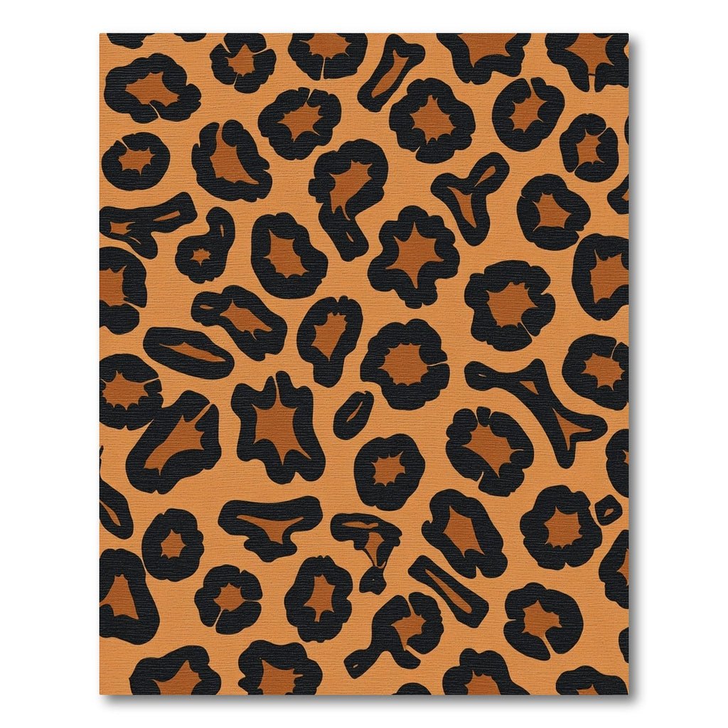 Orange Black Leopard Spot Rug