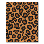 Orange Black Leopard Spot Rug