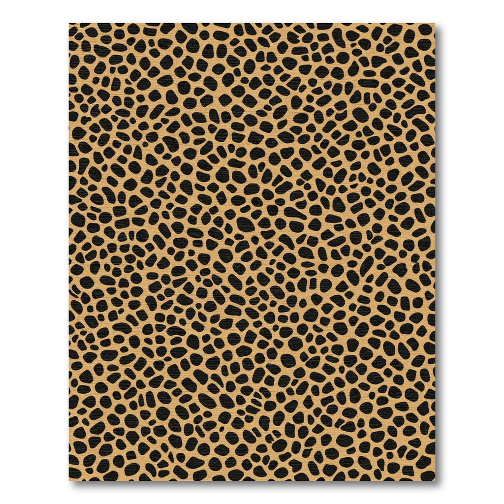 Tawny Black Spotty Animal Print Rug