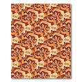 Earthy Tones Abstract Swirl Heart Rug