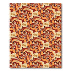 Earthy Tones Abstract Swirl Heart Rug