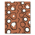 Terracotta and White Organic Spots Rug