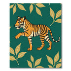 Emerald Tiger Forest Foliage Rug