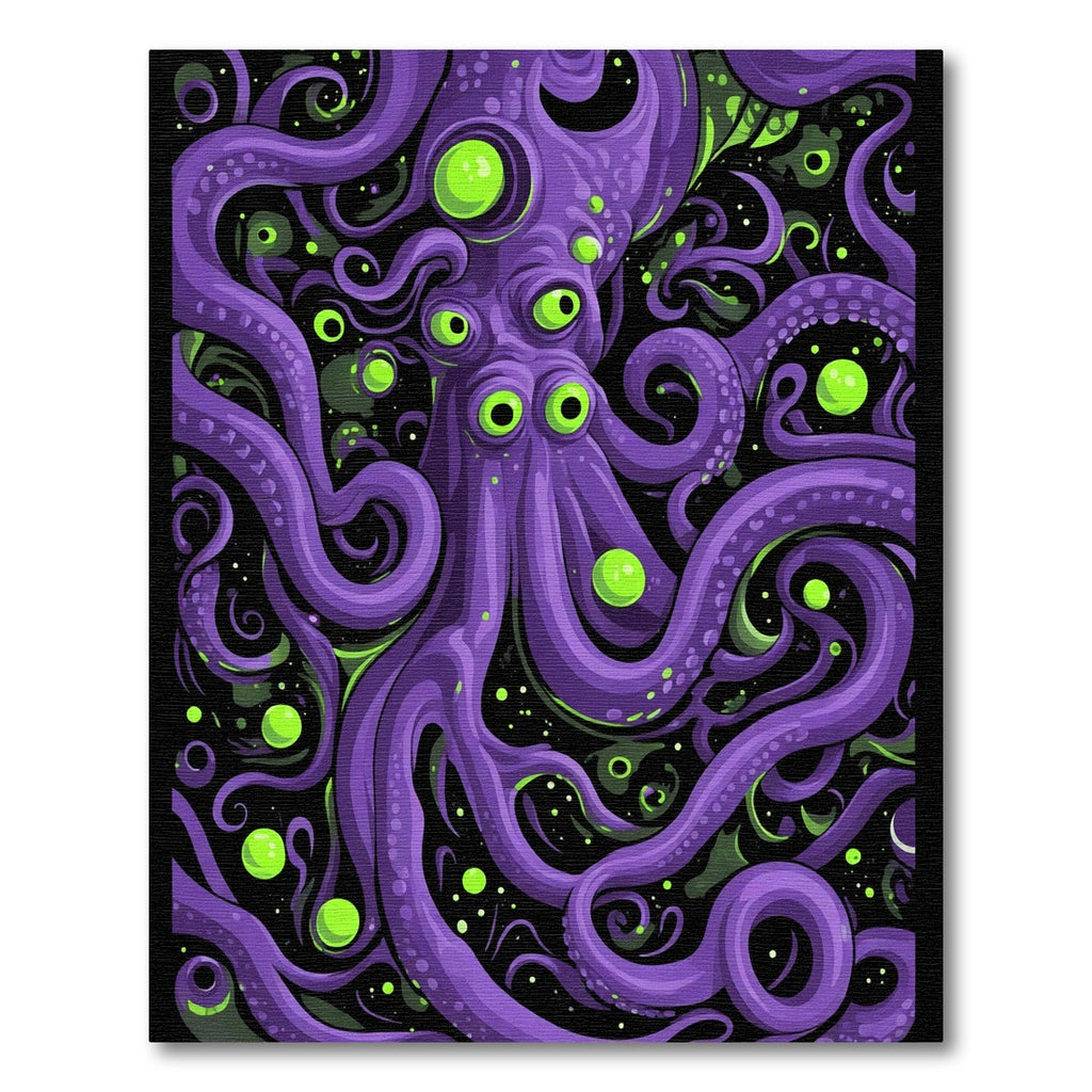 Purple Octopus Tentacle Abstract Swirl Rug