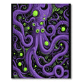 Purple Octopus Tentacle Abstract Swirl Rug
