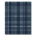 Navy Blue Subtle Plaid Grid Rug