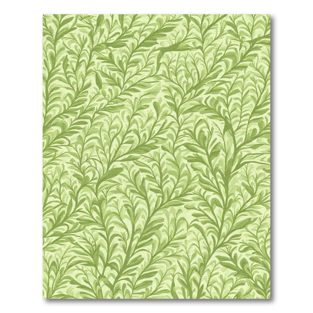 Verdant Emerald Vine Tendril Rug