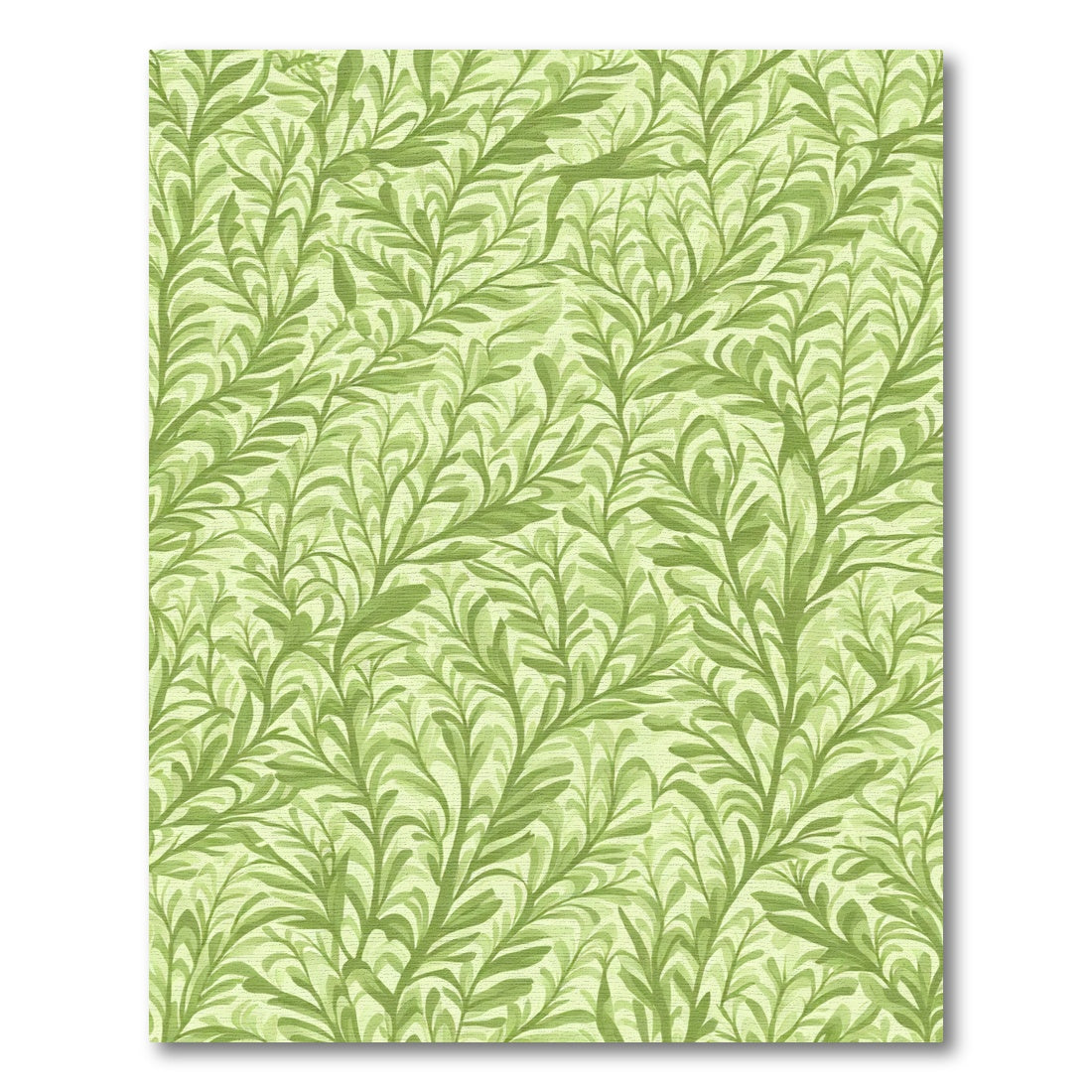 Verdant Emerald Vine Tendril Rug