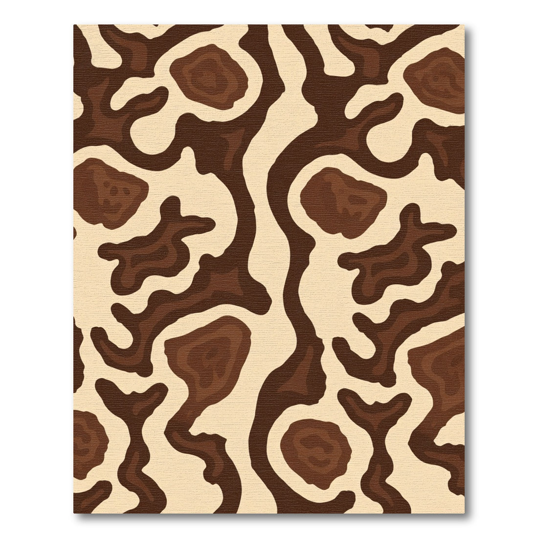 Brown Latte Organic Contour Rug