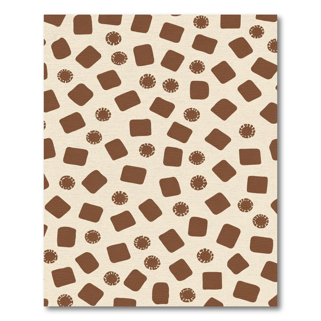 Chocolate Square Circle Scatter Rug