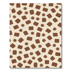 Chocolate Square Circle Scatter Rug