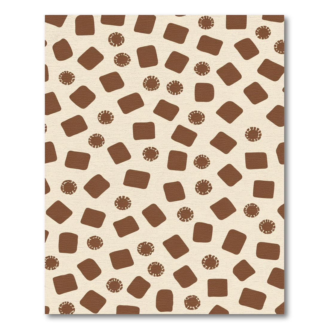 Chocolate Square Circle Scatter Rug