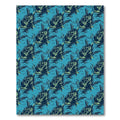 Deep Teal Lush Leaf Repeating Rug