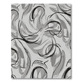 Monochromatic Abstract Swirl Brushstrokes Rug