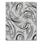 Monochromatic Abstract Swirl Brushstrokes Rug