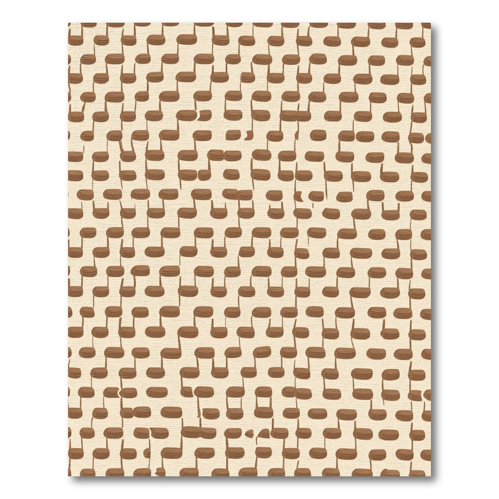 Brown Note Musical Pattern Rug
