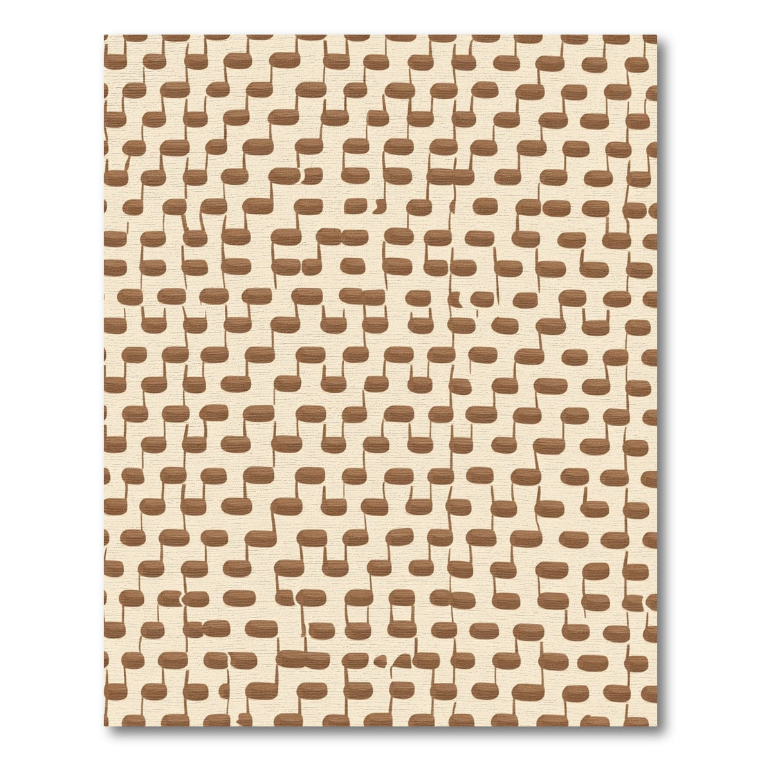 Brown Note Musical Pattern Rug