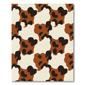 Brown White Spotted Organic Shapes Rug