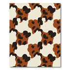 Brown White Spotted Organic Shapes Rug