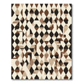 Brown Black Tan Geometric Diamond Collage Rug
